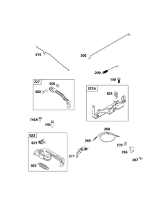 Controls Group Diagram and Parts List for 093J02-0112-H5 020000 - 09Z999 Briggs and Stratton Engine